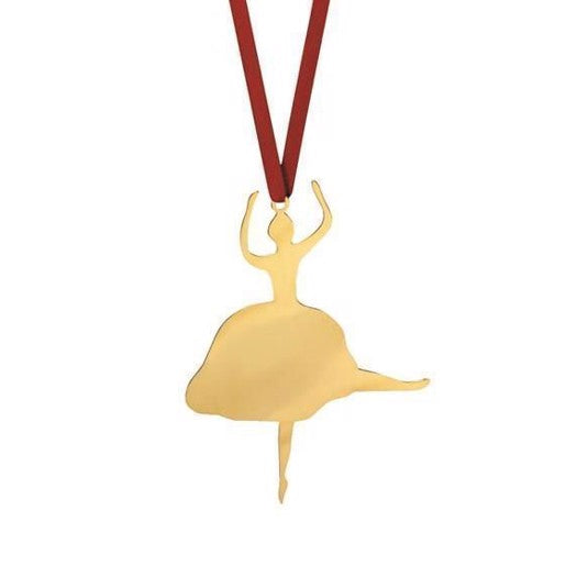 Ballerina juleophæng i forgyldt metal 5,5 cm – Nordahl Andersen